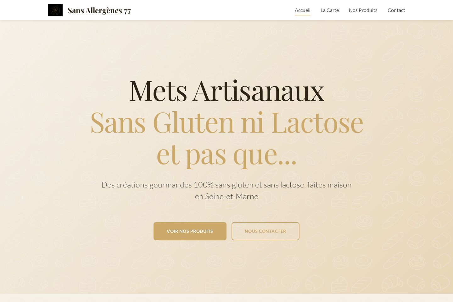 Aperçu du site Sans Allergènes 77